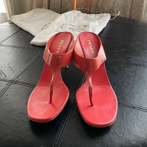 Pink/Orange Y2K Vinatge Prade heels. Great condition ladies!!